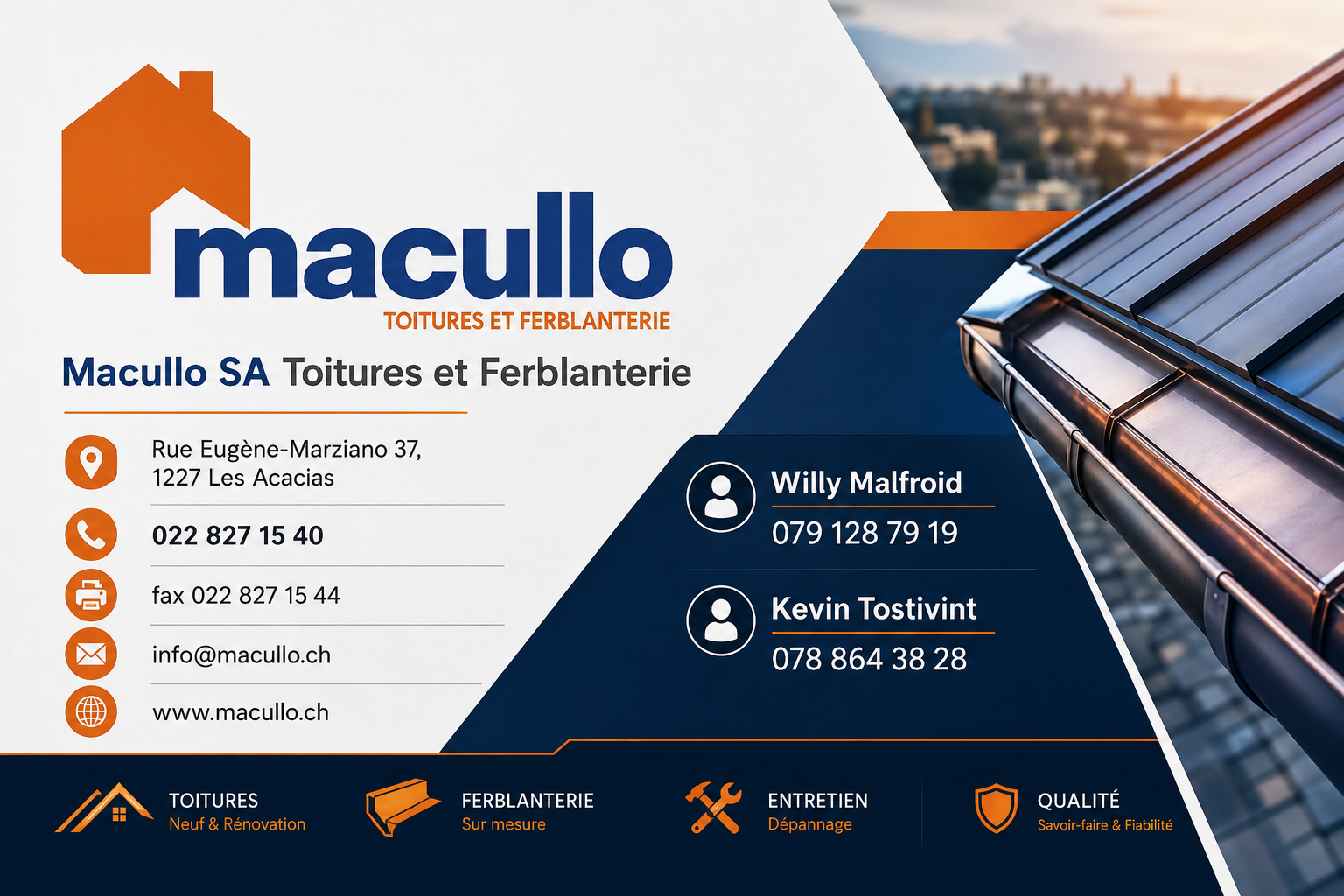 Macullo SA Toitures et Ferblanterie